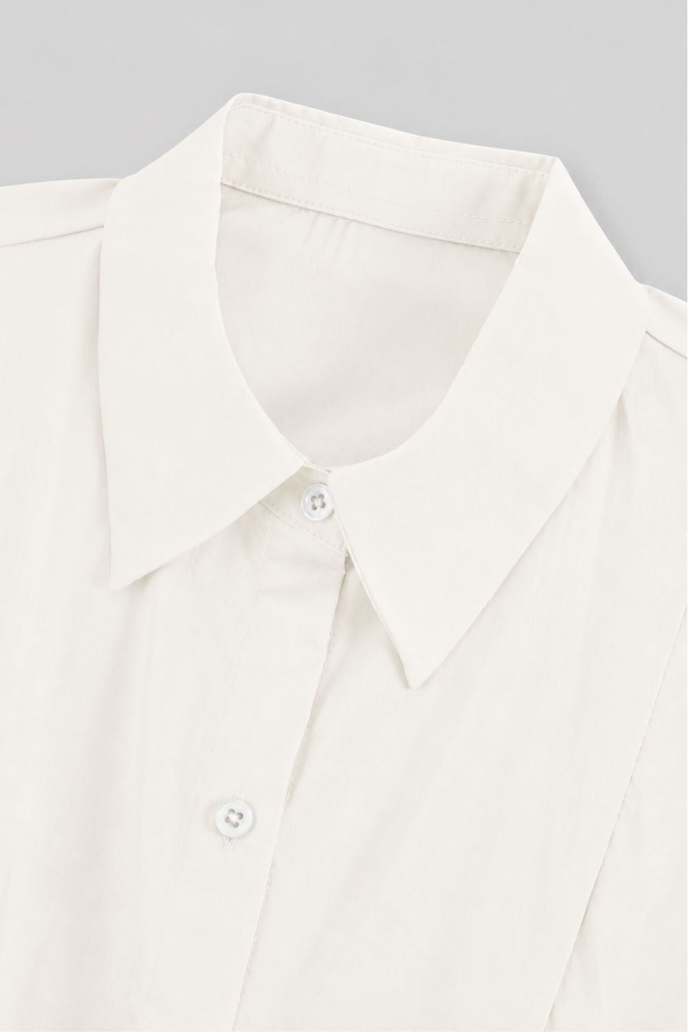 Lyocell-Blend Cropped Knot-Front Shirt