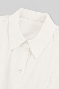 Lyocell-Blend Cropped Knot-Front Shirt