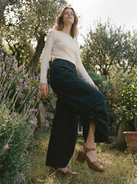 Culottes Pants With Adjustable Hem