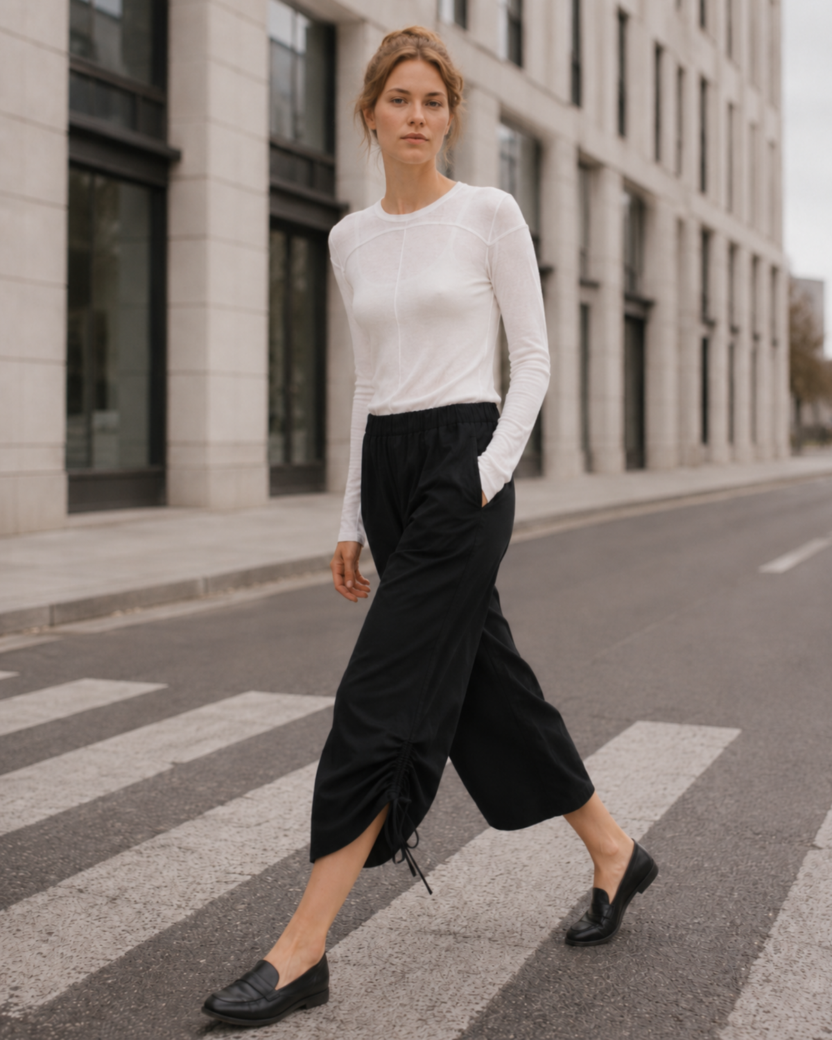 100% Cotton Adjustable Hem Culottes