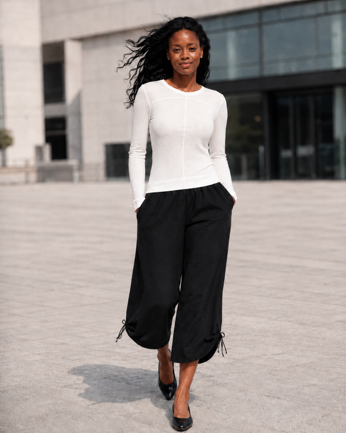 100% Cotton Adjustable Hem Culottes