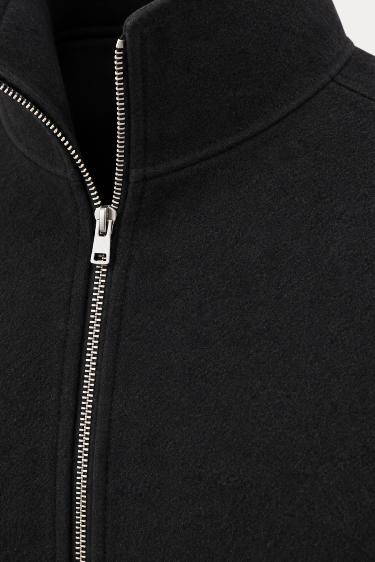 Cropped Funnel-Neck Zip Jacket