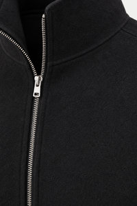 Cropped Funnel-Neck Zip Jacket