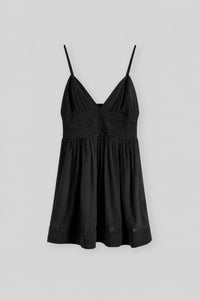 100% Cotton Empire Waist Mini Dress