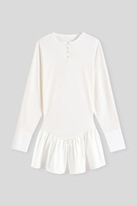 Flared Short Batwing Dress
