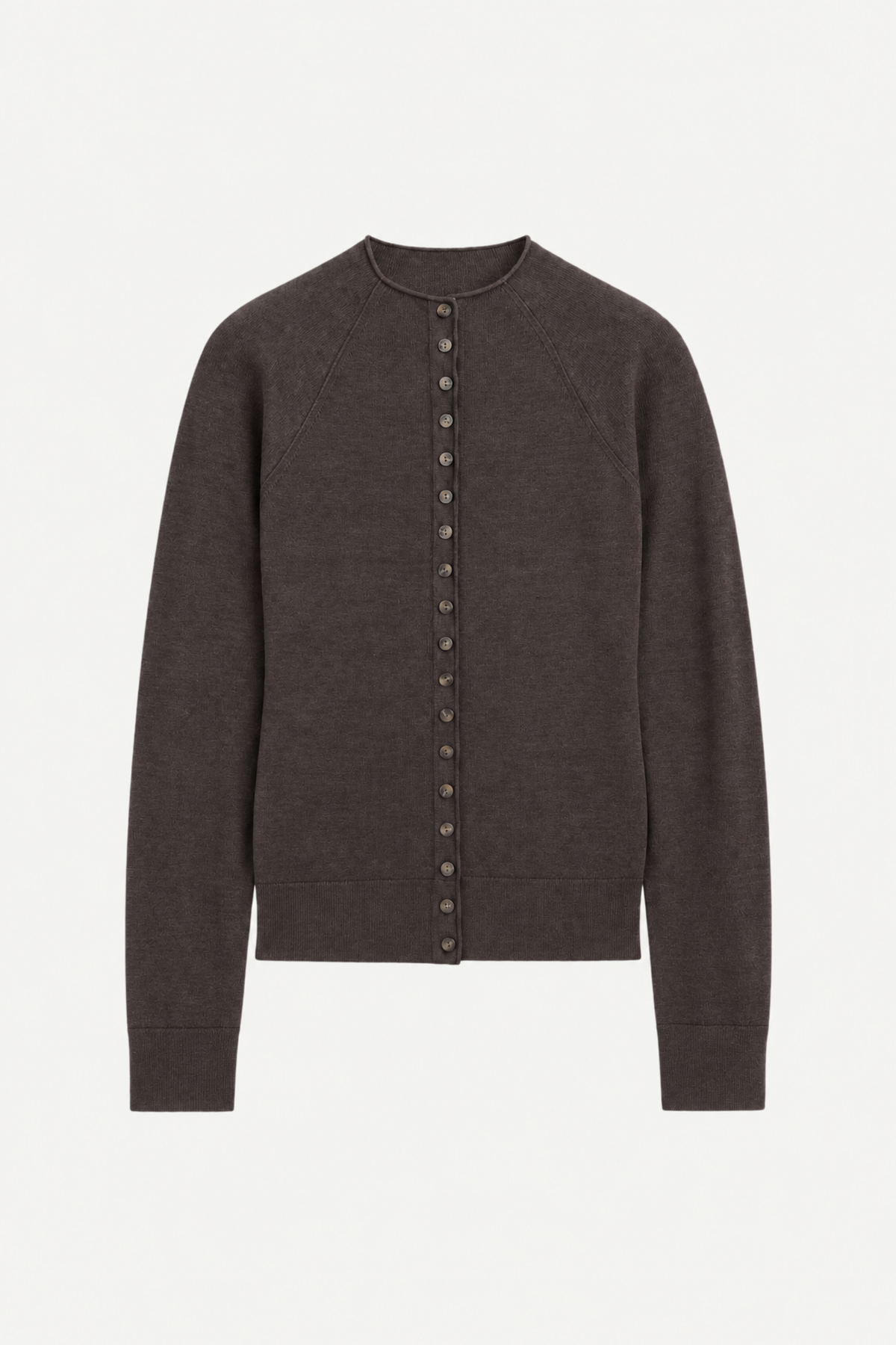 Funnel-Neck Cardigan