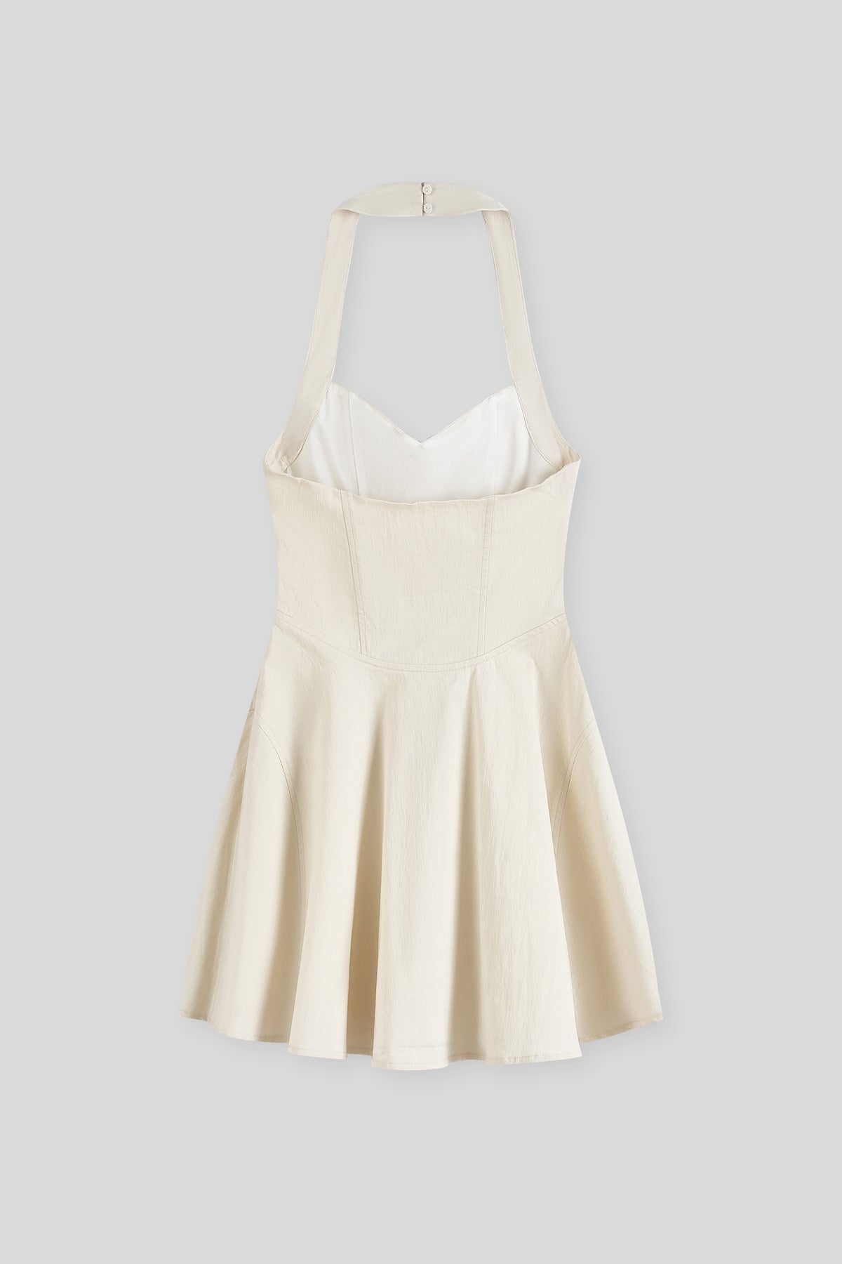 Halter-Neck Flared Dress