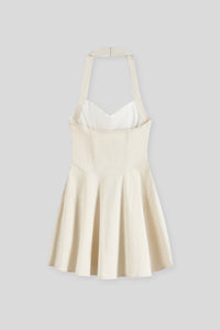 Halter-Neck Flared Dress
