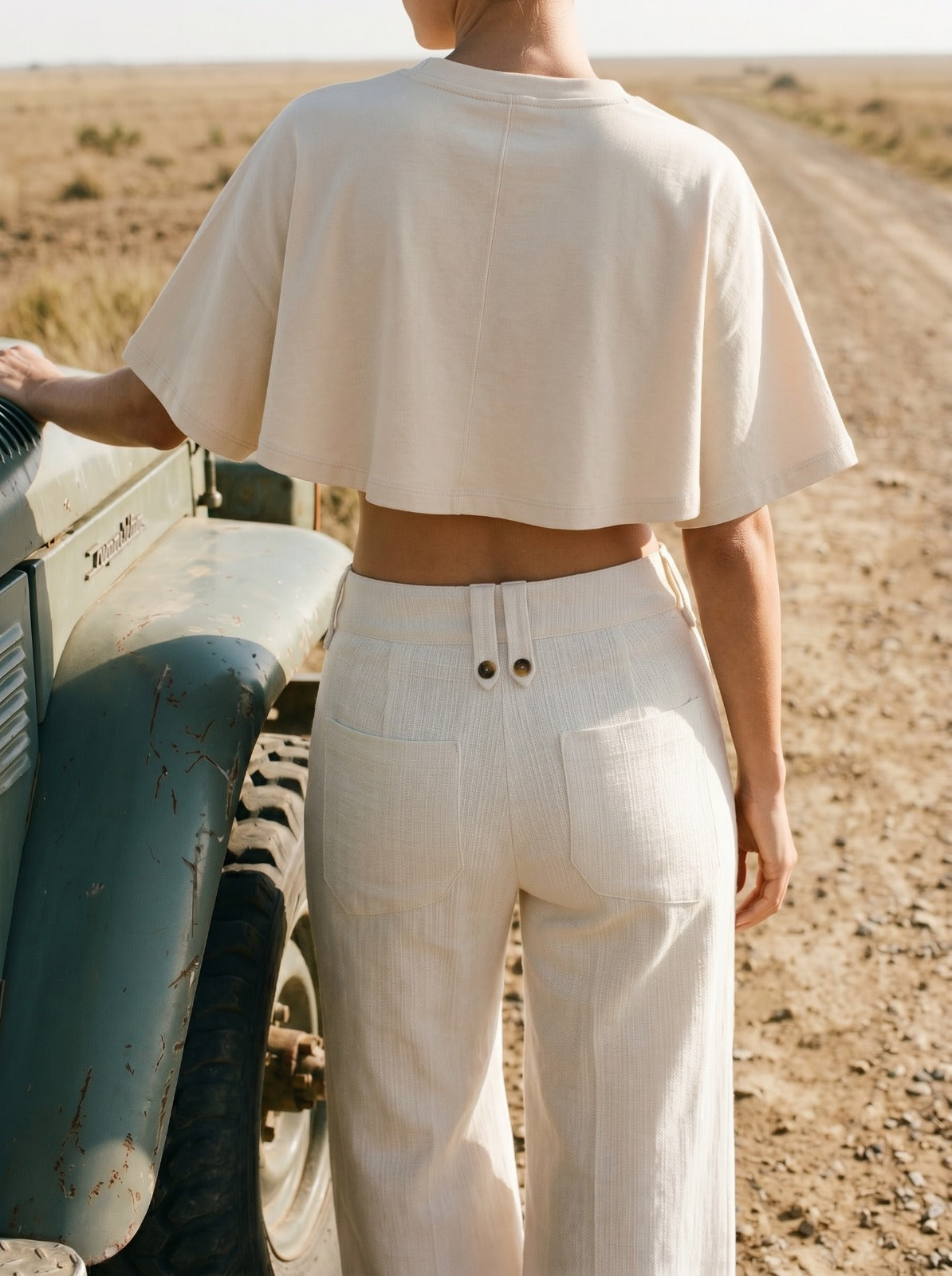 High Waist Trousers With Front Pockets