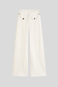 High Waist Trousers With Front Pockets