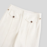 High Waist Trousers With Front Pockets