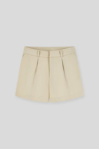 97% Cotton Belted High Waist Shorts