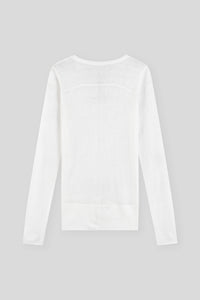 Wool-Blend Soft Long-Sleeve Knit Sweater