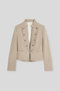 Military Blazer Style With Horn Buttons