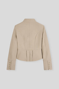 Military Blazer Style With Horn Buttons