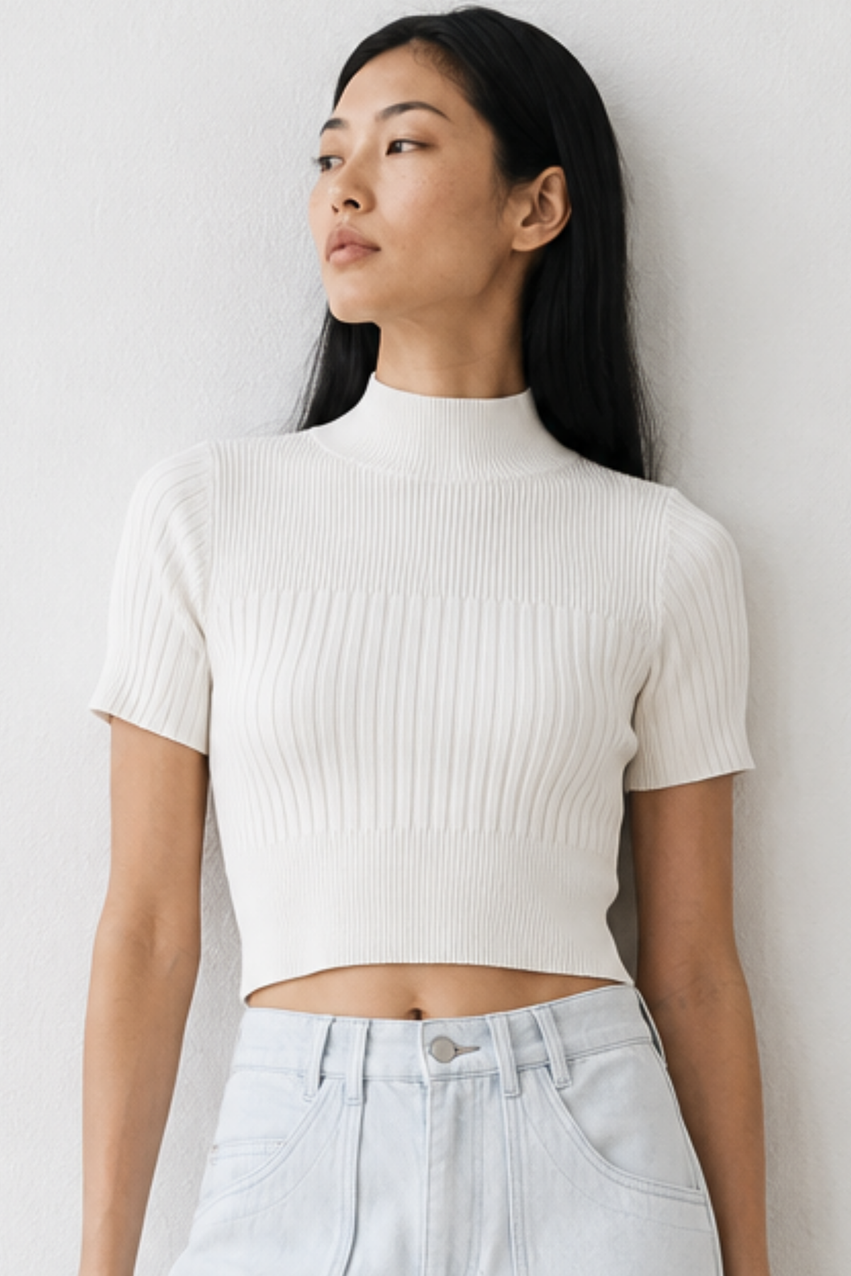 Rib Knit Cropped Top