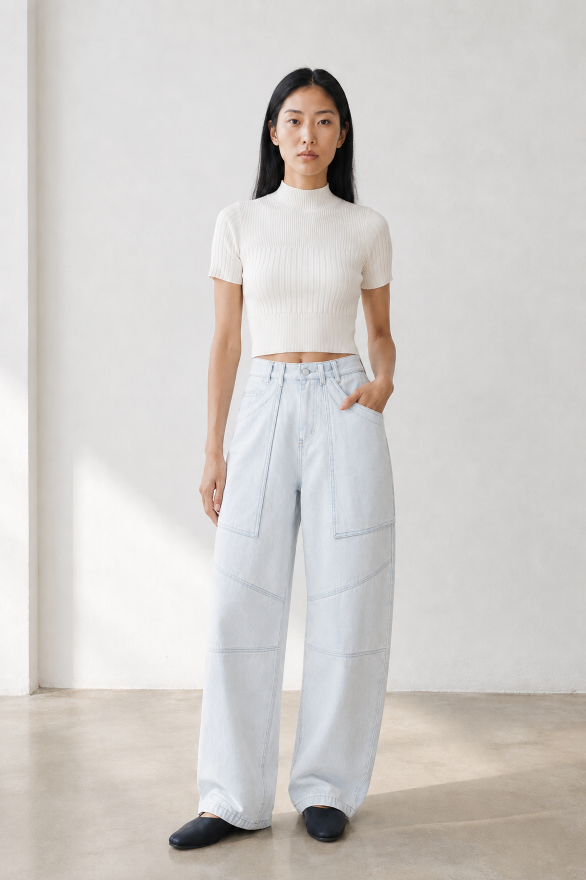 Rib Knit Cropped Top