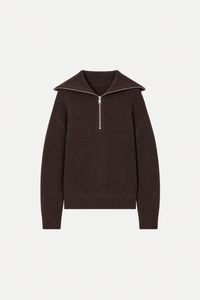 Ribbed Half-Zip Sweater