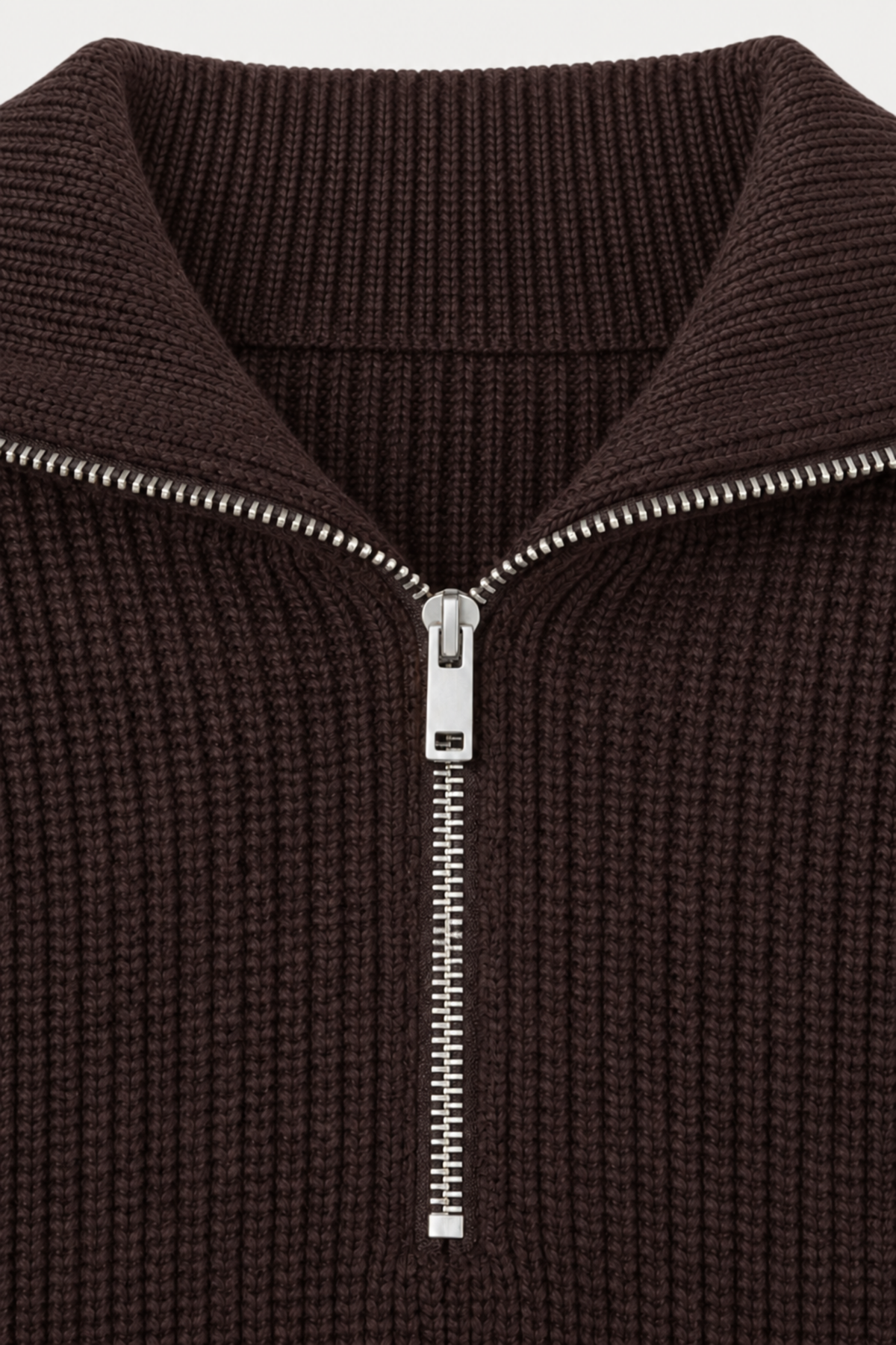 Ribbed Half-Zip Sweater
