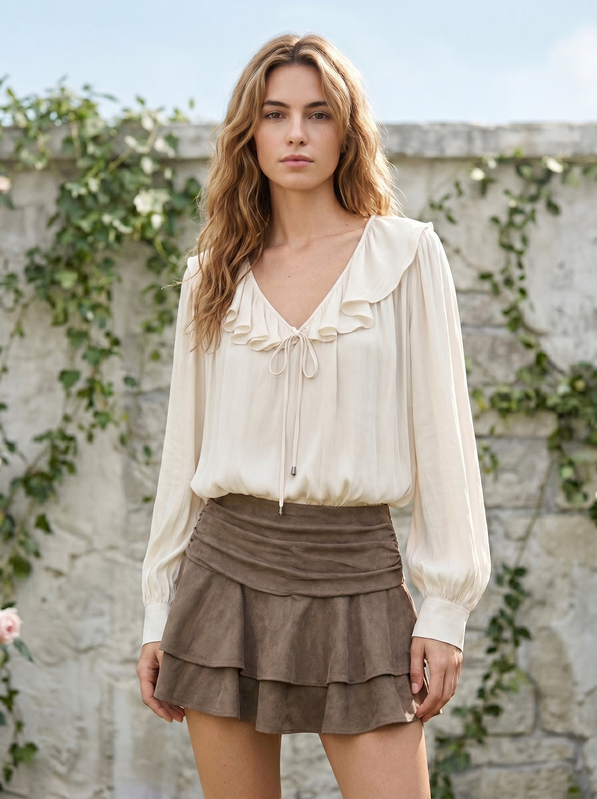 Lena (5'9" / 175 cm) wears a size M