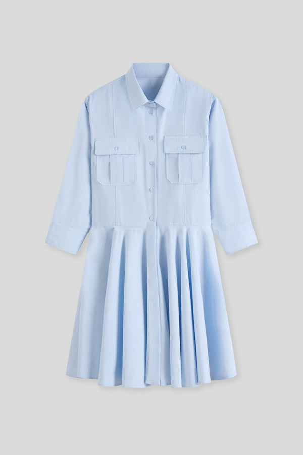 Shirt-Style Dress With Chest Pockets