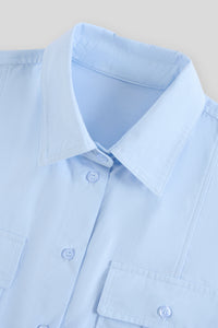 Shirt-Style Dress With Chest Pockets