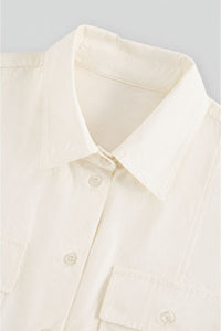 100% Cotton Patch-Pocket Shirt Dress