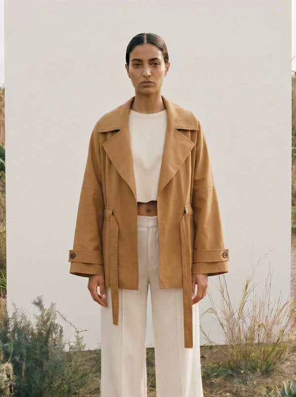 Single Layer Trench Coat