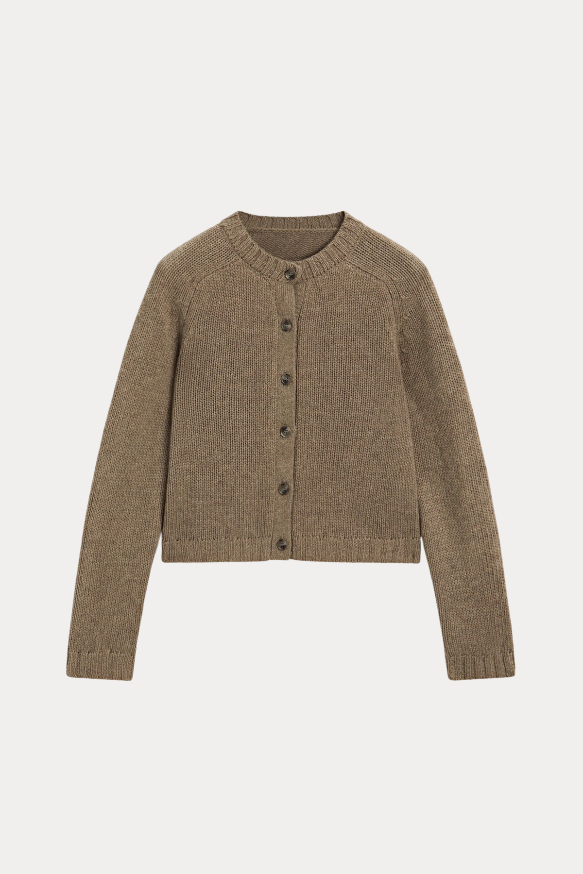 Soft Cropped Button-Front Cardigan