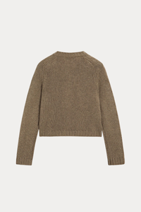 Soft Cropped Button-Front Cardigan