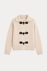 Soft Toggle-Front Knit Cardigan