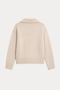 Soft Toggle-Front Knit Cardigan