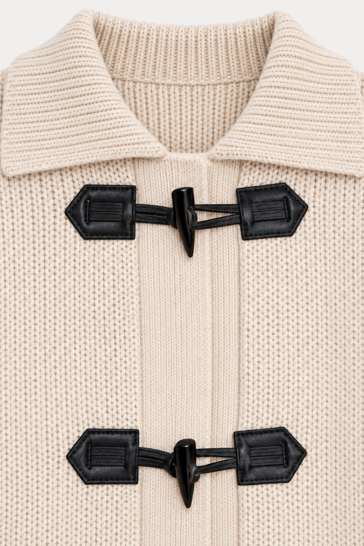 Soft Toggle-Front Knit Cardigan