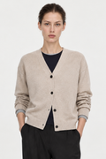 Soft V-Neck Button-Front Cardigan