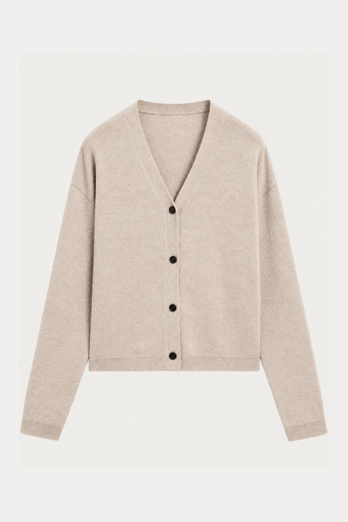 Soft V-Neck Button-Front Cardigan