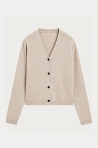 Soft V-Neck Button-Front Cardigan