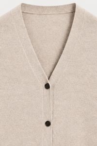 Soft V-Neck Button-Front Cardigan