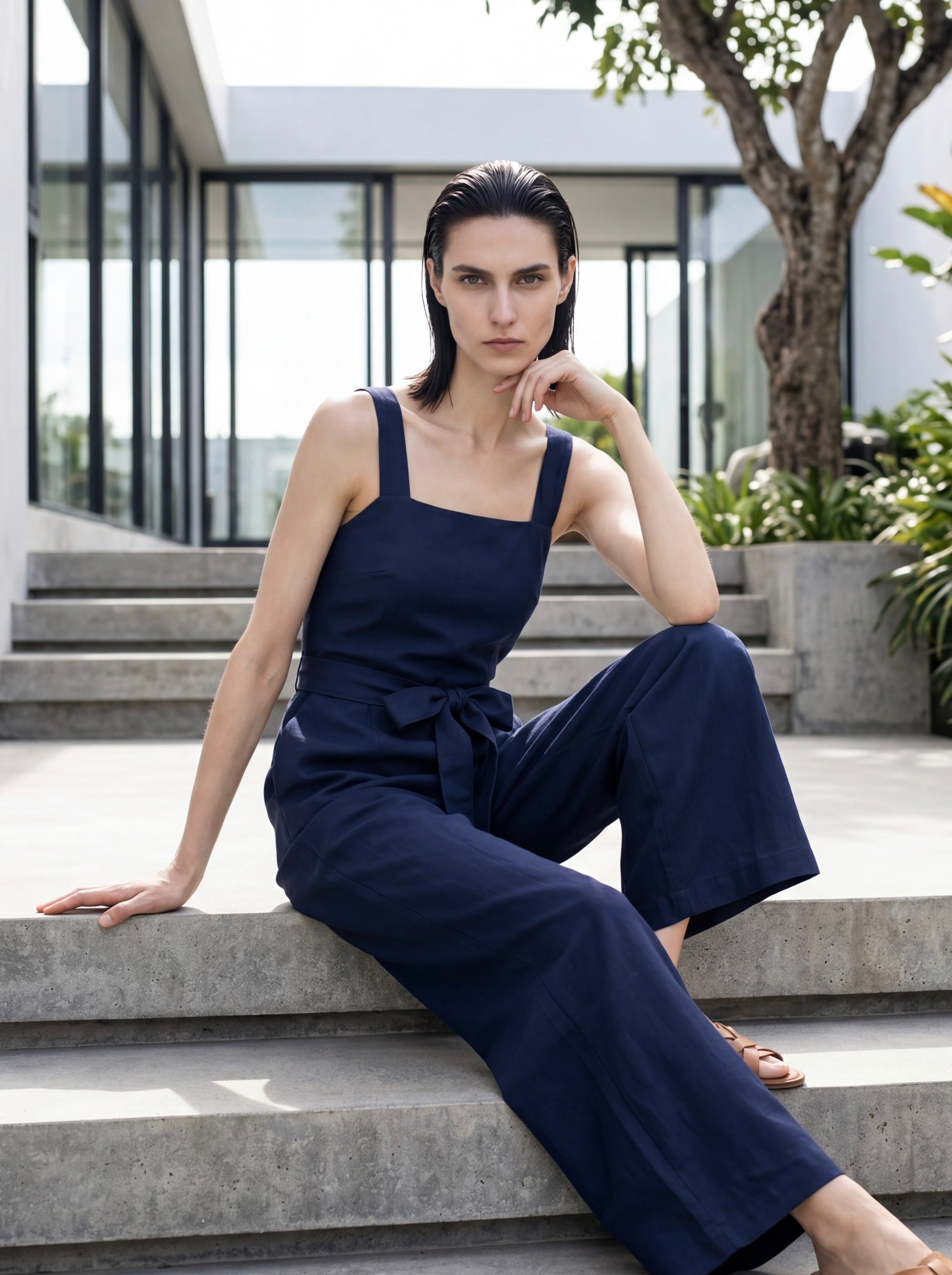 Pleated Jumpsuit