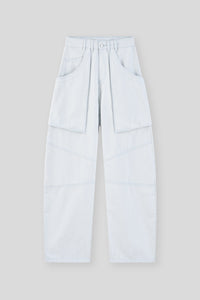 Cotton-Blend Utility Baggy Trouser