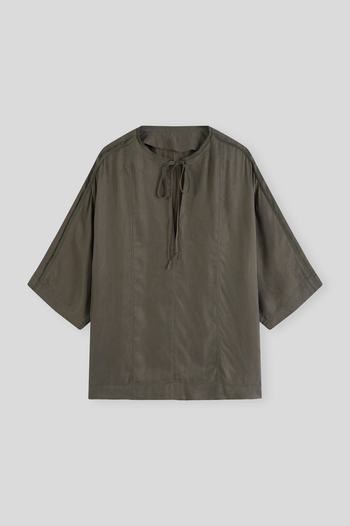 Cupro-Blend Bow Top