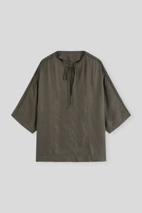 Cupro-Blend Bow Top