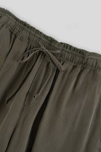 Cupro-Blend Drawstring Trouser