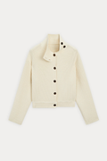 100% Cotton Funnel-Neck Cardigan