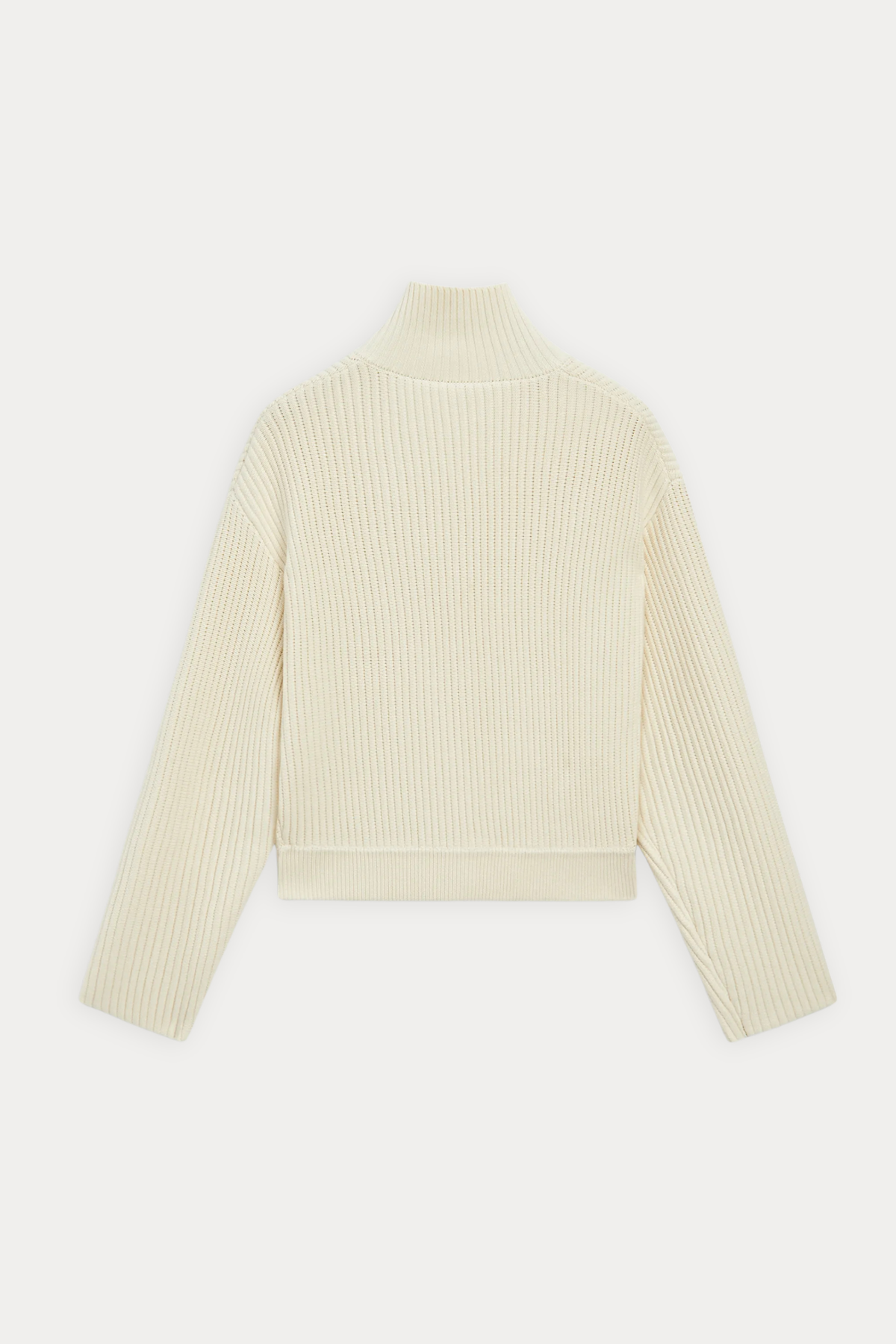 100% Cotton Funnel-Neck Cardigan