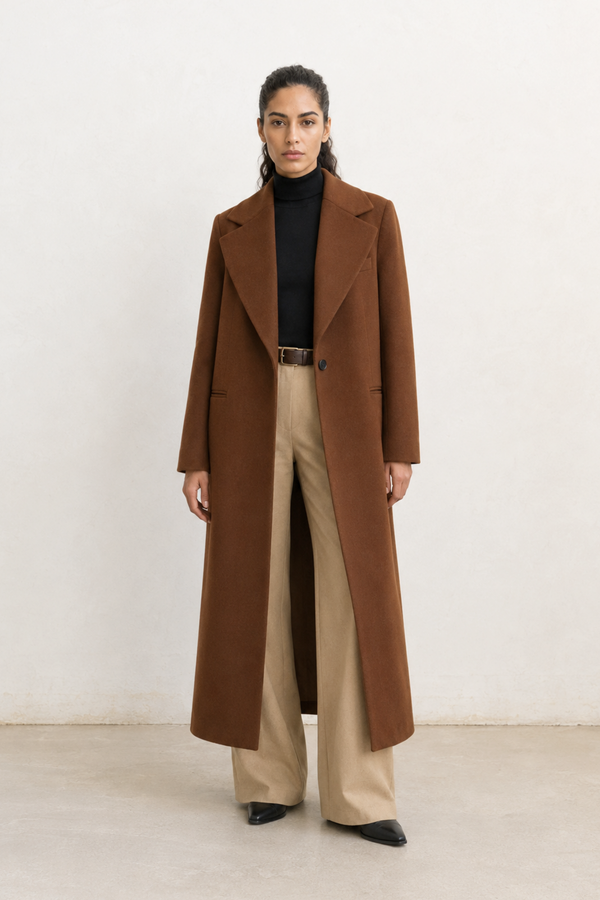 100% Wool Maxi City Coat