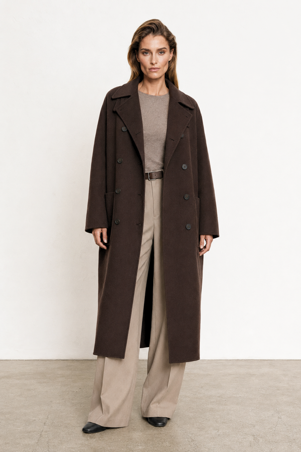 100% Wool Double-Face Long Coat