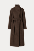 100% Wool Funnel-Neck Coat