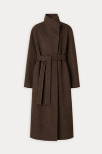 100% Wool Funnel-Neck Coat