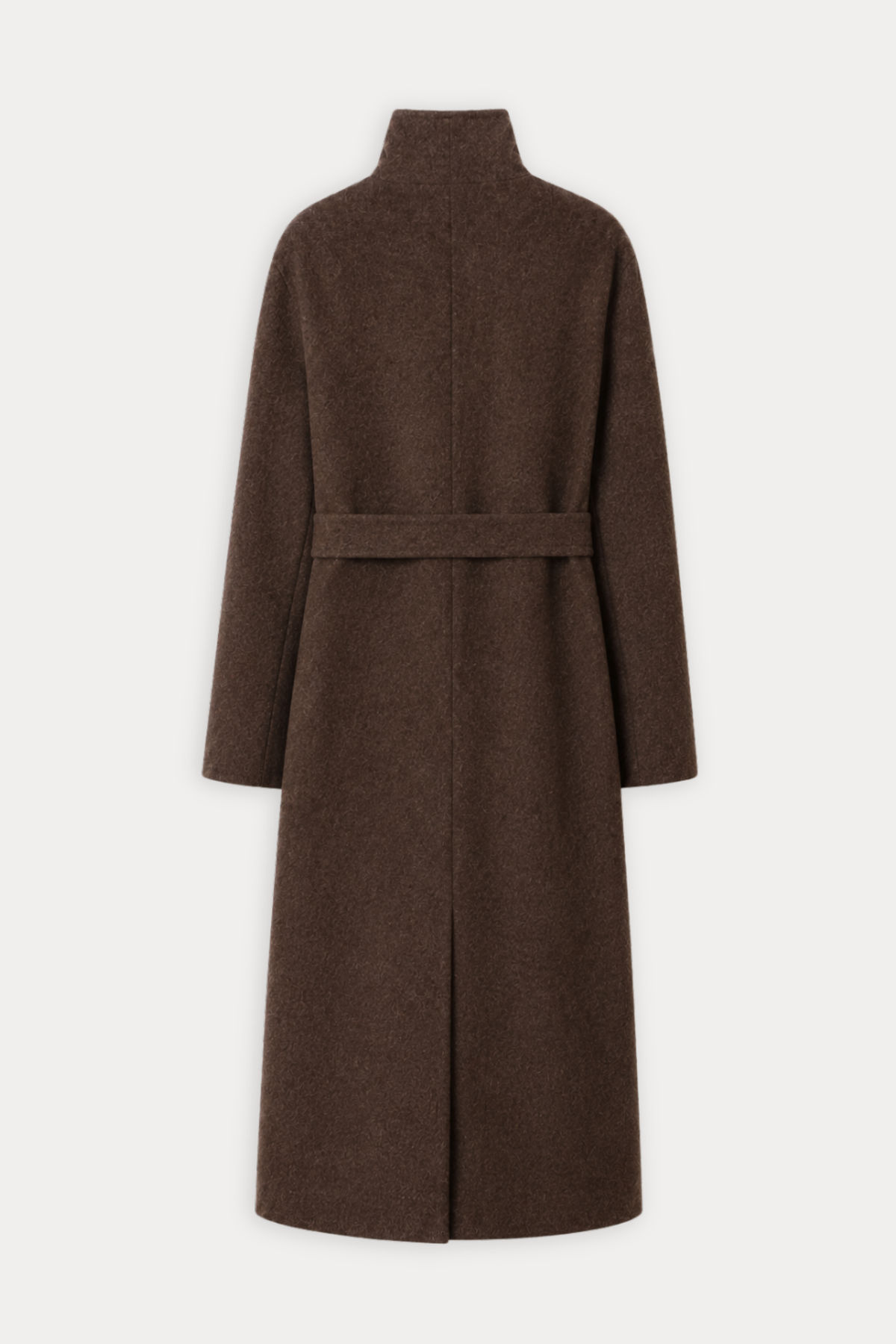 100% Wool Funnel-Neck Coat