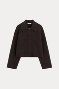 97% Wool Cropped Knit Jacket